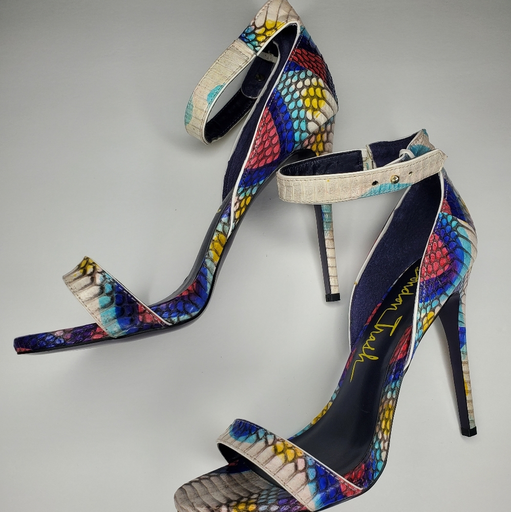 London Trash Phoenix Multi Color Stiletto Sandal